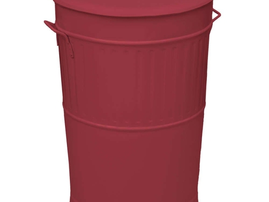 Κάδος Απορριμμάτων Retro 4868-153 Φ48x68cm 100lt Bordo Ατσάλι