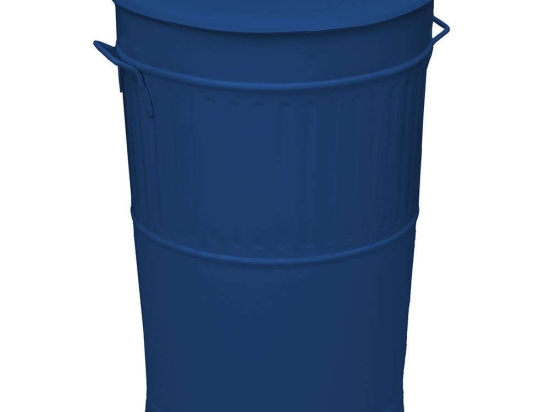 Κάδος Απορριμμάτων Retro 4868-203 Φ48x68cm 100lt Blue Ατσάλι