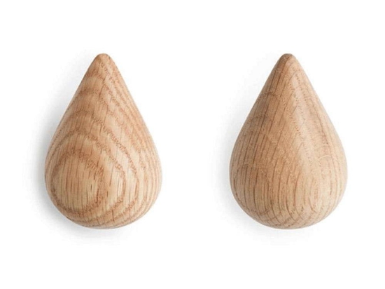 Κρεμάστρα Drop It (Σετ 2Τμχ) 331540 5x8x7,7cm Oak Normann Copenhagen Ξύλο