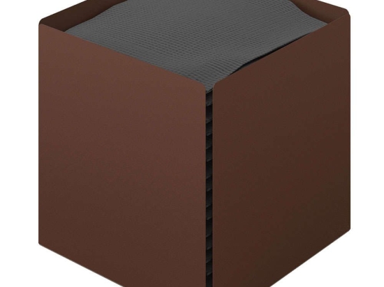 Κουτί Για Χαρτομάντηλα Κύβος 123-943 13x13x13cm Matt Wenge Pam&Co Ανοξείδωτο Ατσάλι