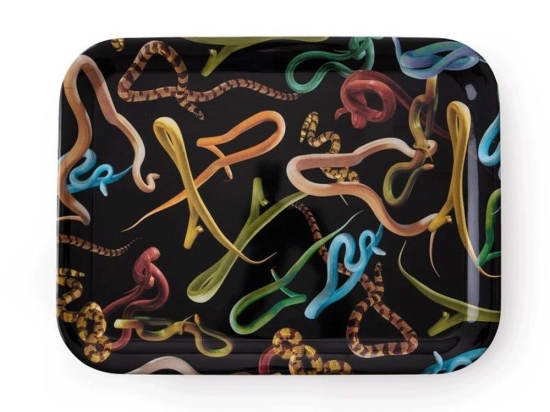 Δίσκος Σερβιρίσματος Snakes 19035 32x43,5x2cm Multi Seletti Μελαμίνη