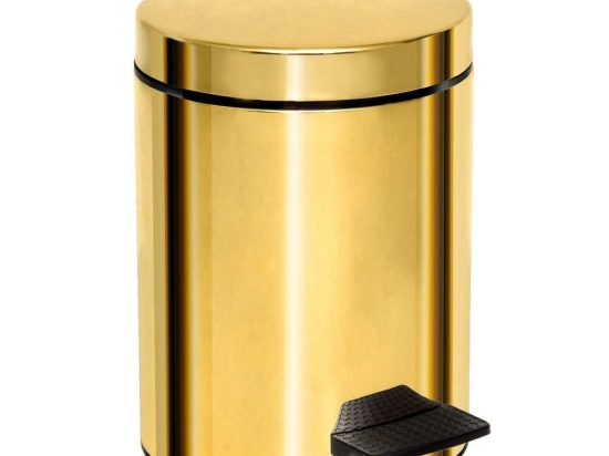 Κάδος Απορριμμάτων Design 5lt 05-200-024 Gold Μέταλλο