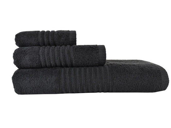 Πετσέτα Next 5005 Pennie Black Nexttoo Σώματος 80x150cm 100% Βαμβάκι