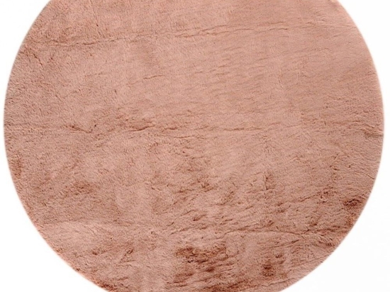 Χαλί Fur 26163-261 Round Pink Merinos 120X120cm Round