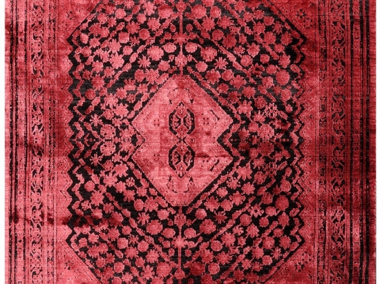 Σετ Χαλιά Κρεβατοκάμαρας 3Τμχ. Karma 00155-910 Red-Black Merinos SET(2 70X150&70X230) Heatset - Polyester