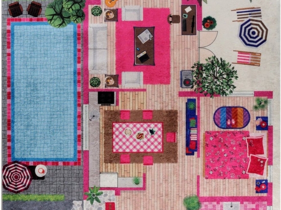 Χαλί Aloha 8136-055 Pink-Multi Merinos 160X230cm