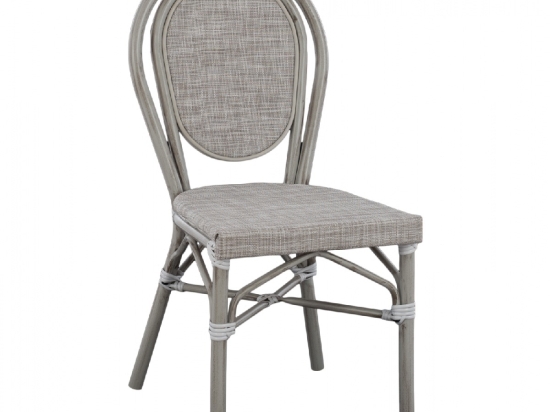 ΚΑΡΕΚΛΑ ΑΛΟΥΜΙΝΙΟΥ KASON BAMBOO LOOK ΠΑΤΙΝΑ ΓΚΡΙ ΜΕ TEXTLINE 45x57x88 εκ. HM5109