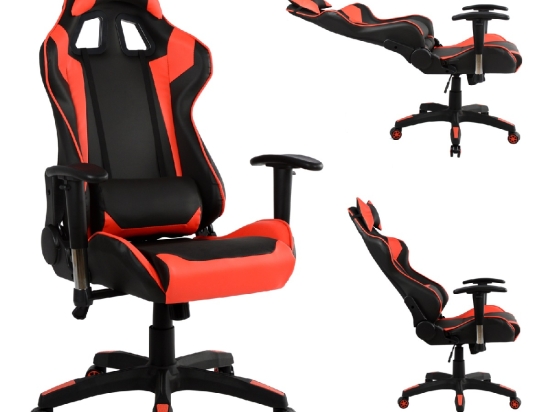 ΠΟΛΥΘΡΟΝΑ GAMING ZAYN HM1056.01 ΜΑΥΡΟ-ΚΟΚΚΙΝΟ PU 67x70x134 εκ.