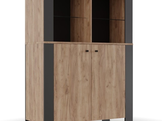 Μπουφές Old Wood SO-OLDKOM2D 106.2x44xx128.5cm Gold Oak - Black
