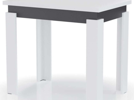 Τραπέζι Επεκτεινόμενο Family GR-TAB90-1 90x60x77cm White-Anthracite Μελαμίνη