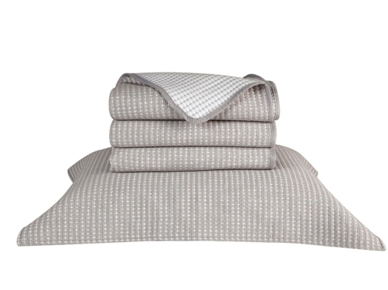 Κουβερλί Brio 26 Διπλής Όψης Grey Kentia Μονό 160x240cm Βαμβάκι-Πολυέστερ