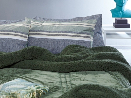 Κουβερτοπάπλωμα Notturno 02 Green Kentia King Size 260x240cm Silicon Fiber