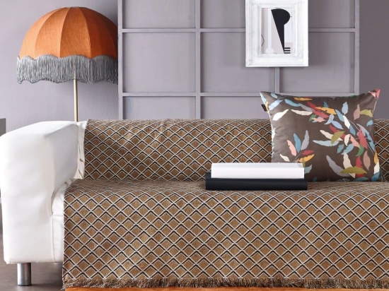 Ριχτάρι Castello 24 Golden Brown Kentia Τετραθέσιο 180x340cm Βαμβάκι-Ακρυλικό