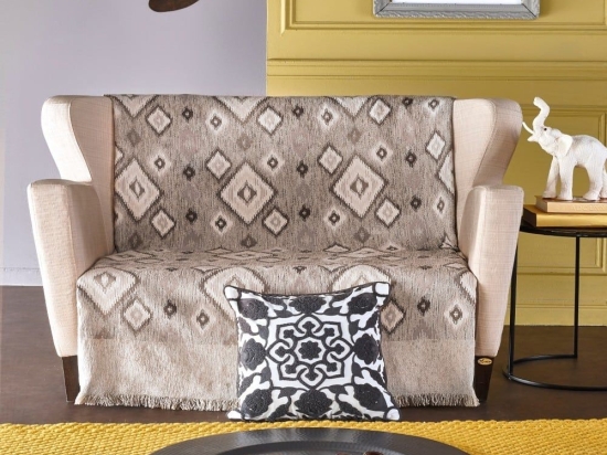 Ριχτάρι Maori 04 Beige-Brown Kentia Διθέσιο 180x250cm Βαμβάκι-Ακρυλικό