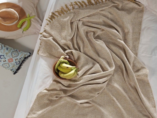 Κουβέρτα Demi 09 Ochre Kentia Υπέρδιπλo 220x240cm 100% Βαμβάκι