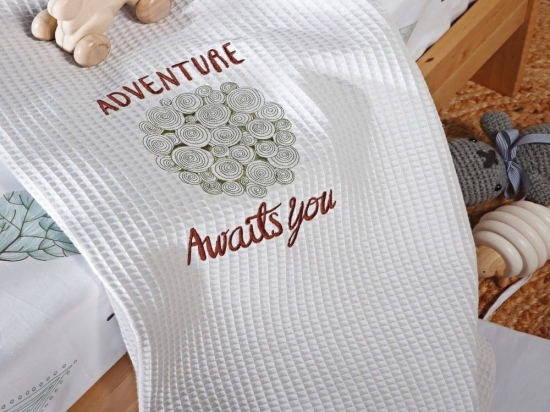 Κουβέρτα Βρεφική Willow Waffle Grey Kentia Αγκαλιάς 70x100cm 100% Βαμβάκι