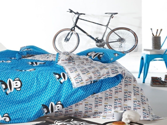 Σεντόνια Paul Frank 30 (Σετ 4τμχ) Blue Kentia Διπλό 210x270cm 100% Βαμβάκι
