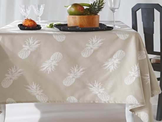 Τραπεζομάντηλο Ananas 26 Beige Kentia 170X270 Βαμβάκι-Πολυέστερ