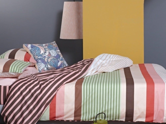 Παπλωματοθήκη Allure 18 (Σετ 2τμχ) Pink -Brown -Green -Beige Kentia Μονό 160x240cm 100% Βαμβάκι
