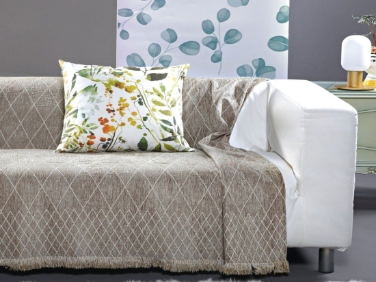 Ριχτάρι Andromeda 15 Brown Kentia Διθέσιο 180x250cm Βαμβάκι-Ακρυλικό