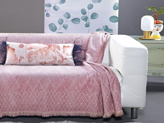 Ριχτάρι Andromeda 20 Pink Kentia Πολυθρόνα 170x180cm Βαμβάκι-Ακρυλικό