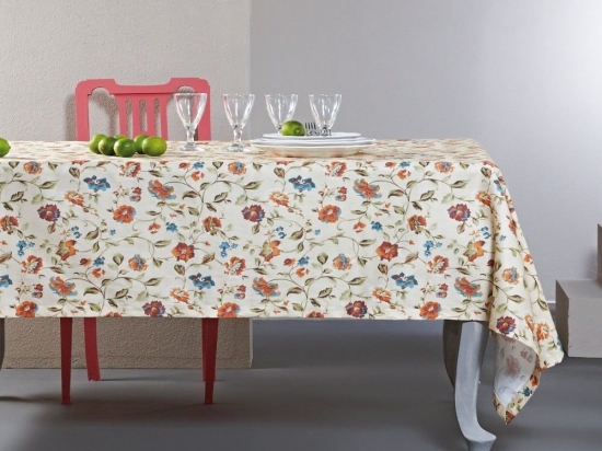 Τραπεζομάντηλο Jessie Multi Kentia 160X230cm Βαμβάκι-Πολυέστερ