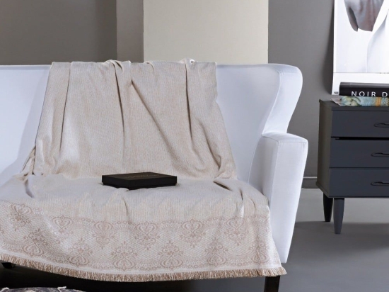 Ριχτάρι Joselin 26 Beige Kentia Διθέσιο 180x250cm Βαμβάκι-Ακρυλικό