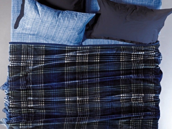 Κουβέρτα Parker Βελουτέ Blue Kentia King Size 260x240cm Πολυέστερ