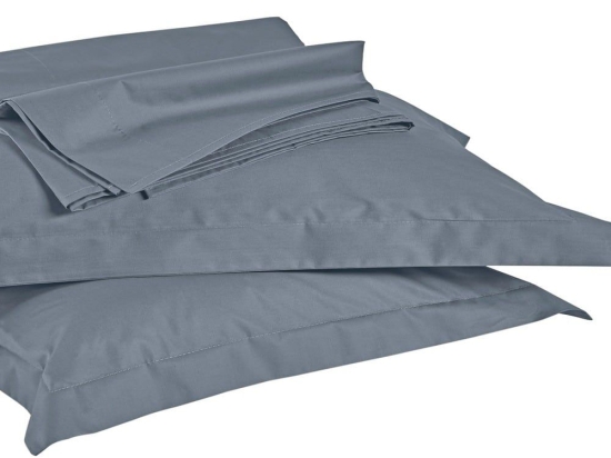 Σεντόνι True Col 1702 Με Λάστιχο Grey Kentia King Size 180x200cm 100% Πενιέ Βαμβάκι