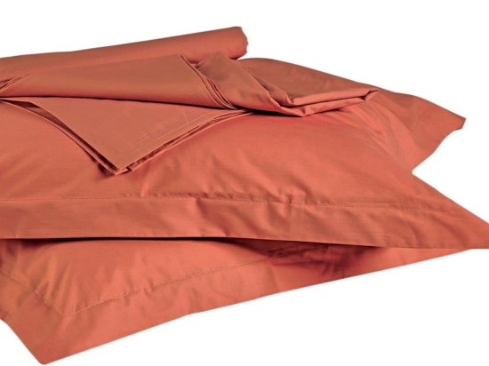 Σεντόνι True Col 1812 Terracotta Kentia Υπέρδιπλo 240x270cm 100% Πενιέ Βαμβάκι