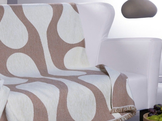 Ριχτάρι Ziggy 13 Beige Kentia Τριθέσιο 180x280cm Βαμβάκι-Ακρυλικό