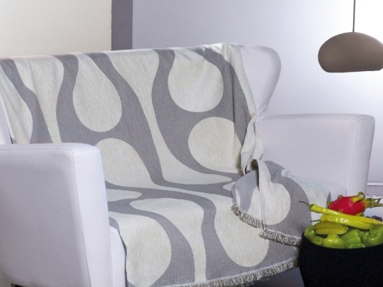 Ριχτάρι Ziggy 22 Grey Kentia Διθέσιο 180x240cm Βαμβάκι-Ακρυλικό