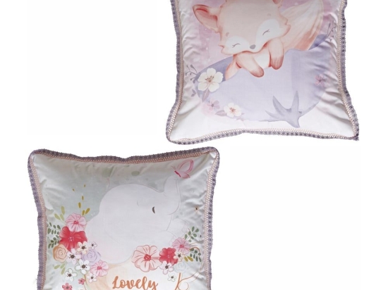 Μαξιλαροθήκη Διακοσμητική Παιδική Fanty Double Face Multi Kentia 45X45 Βαμβάκι-Πολυέστερ