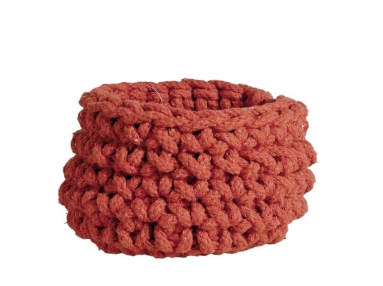 Καλάθι Cestino 231-40 15Χ15Χ13cm Terracotta Kentia 100% Βαμβάκι