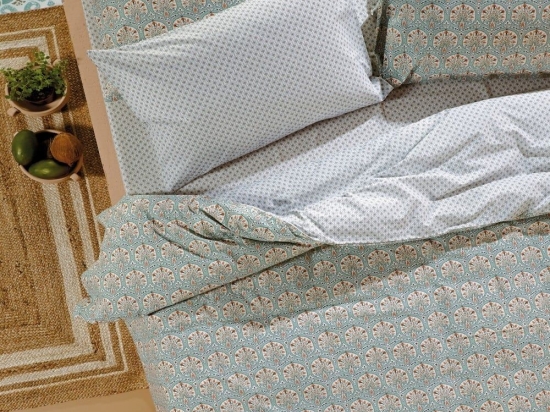 Κουβερλί Aurelia 10 Green-Beige Kentia Υπέρδιπλο 220x240cm 100% Βαμβάκι