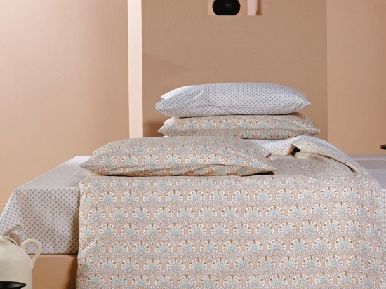 Κουβερλί Aurelia 18 Salmon-Beige Kentia Υπέρδιπλο 220x240cm 100% Βαμβάκι
