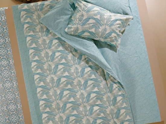 Κουβερλί Badida 10 Veraman-Ecru Kentia Υπέρδιπλο 230x250cm 100% Βαμβακερό Περκάλι