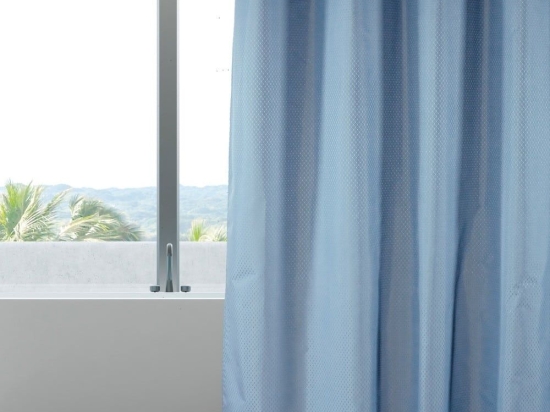 Κουρτίνα Μπάνιου Markus 01 Blue Kentia 240Πx180Υ 240x180cm Πολυέστερ