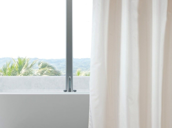 Κουρτίνα Μπάνιου Markus 26 Beige Kentia 180Πx200Υ 180x200cm Πολυέστερ