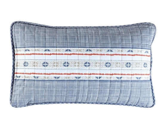 Μαξιλαροθήκες Smith 01 (Σετ 2τμχ) Beige-Blue Kentia 52X72 Microfiber-Polyester