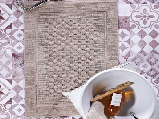 Πατάκι Μπάνιου Havier 04 Beige Kentia 60Χ90 100% Βαμβάκι