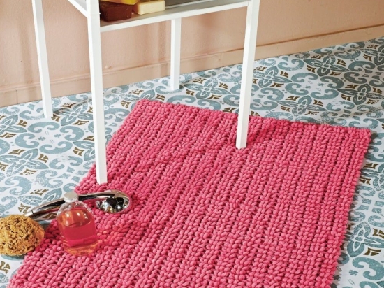 Πατάκι Μπάνιου Trevor 14 Bright Pink Kentia 50X60 100% Βαμβάκι