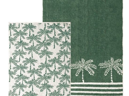 Πετσέτες Florida 02 (Σετ 2τμχ) Green Kentia Σετ Πετσέτες 70x140cm 100% Βαμβάκι