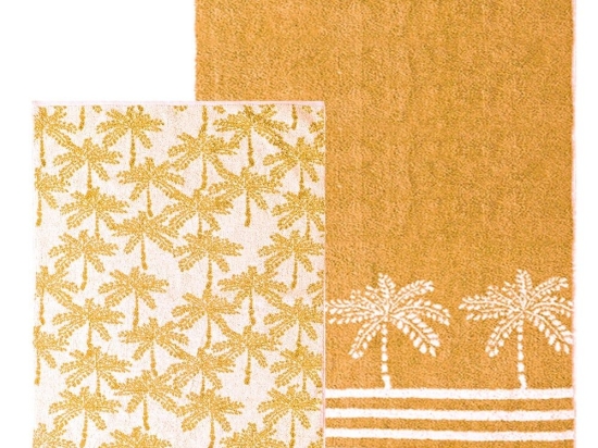 Πετσέτες Florida 03 (Σετ 2τμχ) Mustard Kentia Σετ Πετσέτες 70x140cm 100% Βαμβάκι