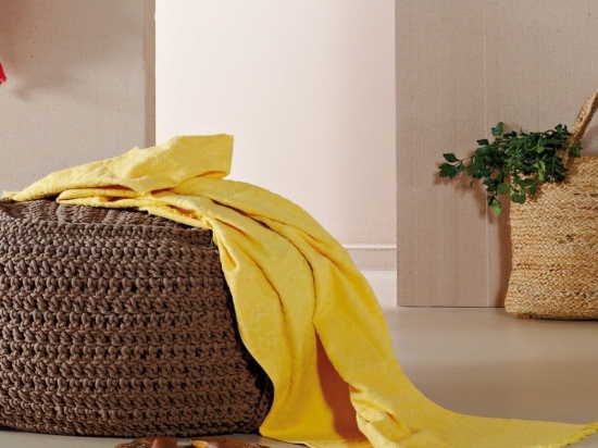 Πετσέτα Θαλάσσης - Παρεό Kasos 03 Mustard Kentia Θαλάσσης 90x180cm 100% Βαμβάκι