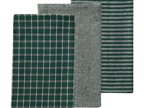 Πετσέτες Κουζίνας Pera 10 (Σετ 3τμχ) Green Kentia 40x60cm 100% Βαμβάκι