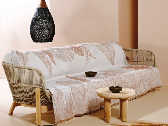 Ριχτάρι Benjamin Beige-Light Brown Kentia Διθέσιο 180x240cm Βαμβάκι-Πολυέστερ