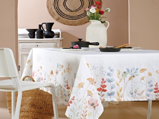 Τραπεζομάντηλο Lilou Multi Kentia 135X180cm Βαμβάκι-Πολυέστερ