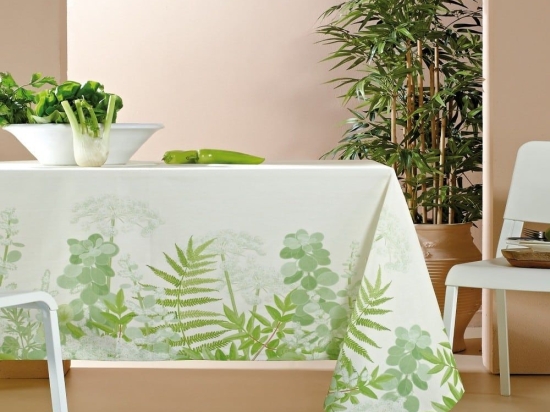 Τραπεζομάντηλο Martina Green Kentia 160X160 Βαμβάκι-Πολυέστερ