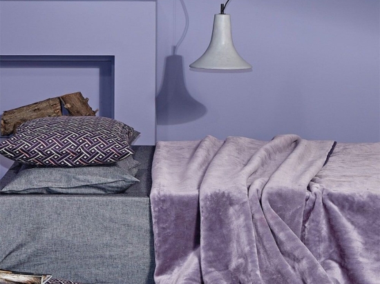 Κουβέρτα Notte 42 Mauve Kentia King Size 260x240cm Πολυέστερ